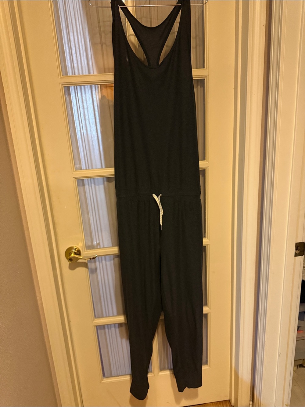 Vuori Black Racerback Tank Jumpsuit